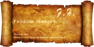 Feldzam Humbert névjegykártya